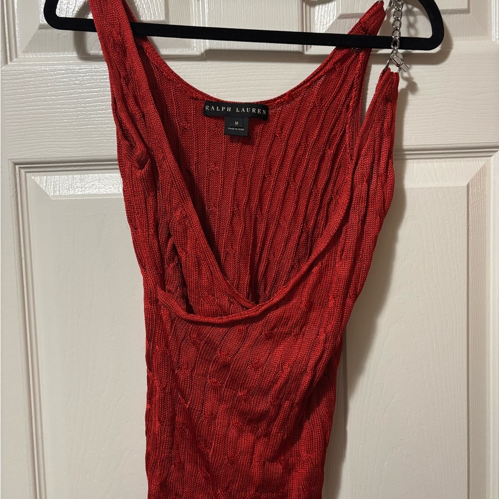 Ralph Lauren Black Label Silk Knit Top | Size M
